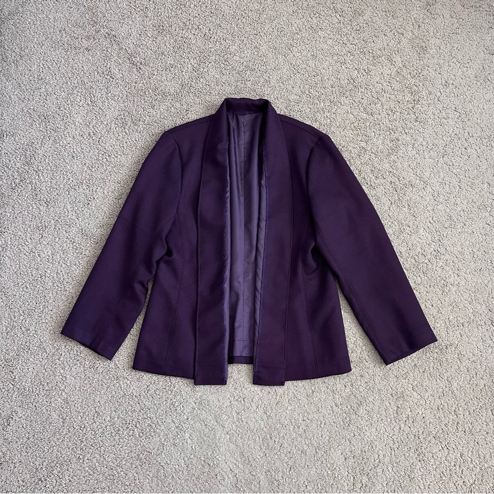Purple Plum Open-Front Blazer Womens
